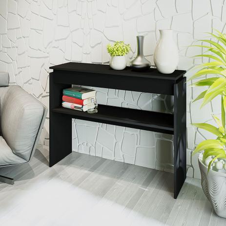 Aparador para Sala Creta Preto com 1 Prateleira - Artely Menor preço em Aparador para Sala Creta Preto com 1 Prateleira - Artely
