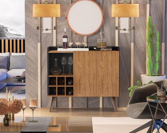 Aparador Sala Com Adega Buffet Retrô Pés Palito Moon 2 Portas - Cores Diversas - Lojas GD é ruim? Aparador Sala Com Adega Buffet Retrô Pés Palito Moon 2 Portas - Cores Diversas - Lojas GD é boa?