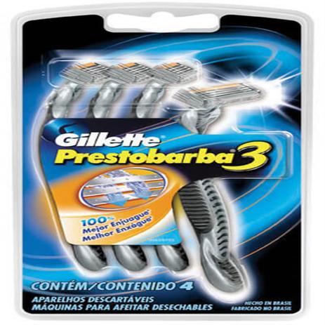 Aparelho barbear gillette prestobarba c/4 prestobarba3 sm - Sem marca Menor preço em Aparelho barbear gillette prestobarba c/4 prestobarba3 sm - Sem marca