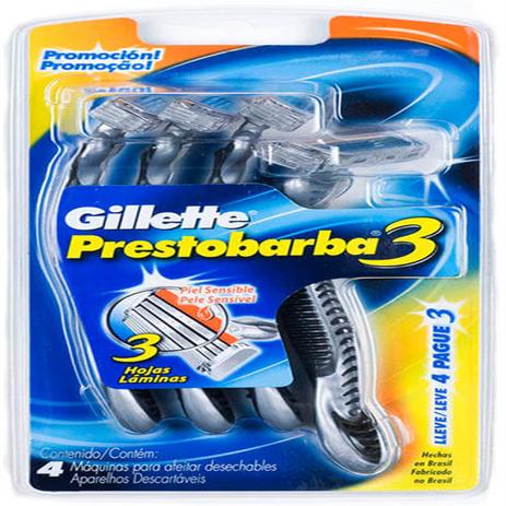 Aparelho barbear gillette prestobarba l4p3 - Sem marca é boa?