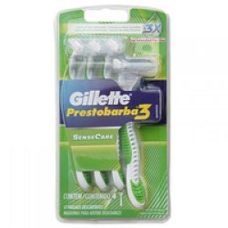 Aparelho Barbear Prestobarba Presto 3 Sense care 4 Unidades - Procter gamble do brasil Menor preço em Aparelho Barbear Prestobarba Presto 3 Sense care 4 Unidades - Procter gamble do brasil