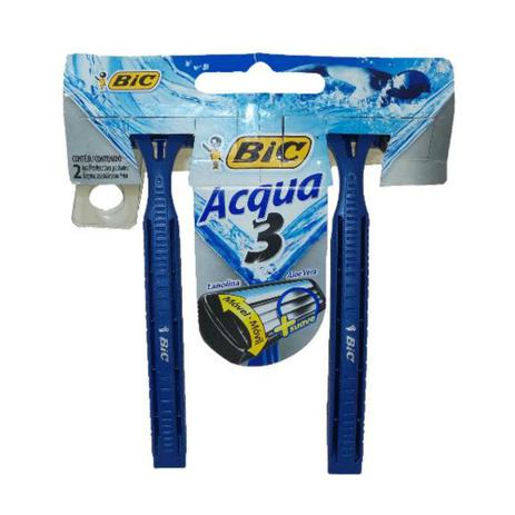 Aparelho de Barbear Bic Acqua 3 2 Unidades Menor preço em Aparelho de Barbear Bic Acqua 3 2 Unidades