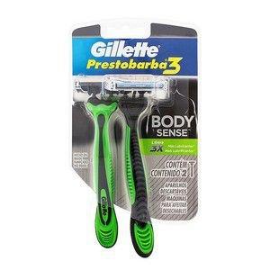 Aparelho de Barbear Gillette Presto 3 Body Sense C/2 - Procter gamble do brasil Menor preço em Aparelho de Barbear Gillette Presto 3 Body Sense C/2 - Procter gamble do brasil