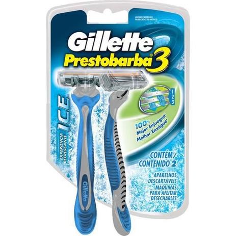 Aparelho de Barbear Gillette Prestobarba 3 Ice 2 Unidades - Procter Menor preço em Aparelho de Barbear Gillette Prestobarba 3 Ice 2 Unidades - Procter