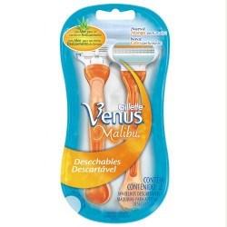 Aparelho De Depilação Gillette Venus Malibu C/2 Unidades Menor preço em Aparelho De Depilação Gillette Venus Malibu C/2 Unidades
