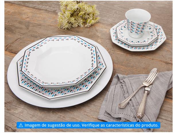 Aparelho de Jantar 20 Peças Porcelana Schmidt – Octogonal Mantiqueira