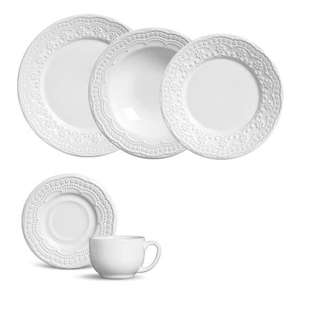 Aparelho de Jantar Branco Porto Brasil Madeleine 20 peças Menor preço em Aparelho de Jantar Branco Porto Brasil Madeleine 20 peças