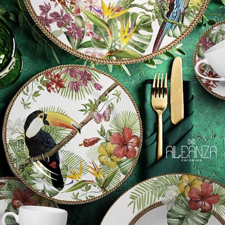 APARELHO DE JANTAR C/12PCS TROPICOS BOWL VERDE AGUA -1ºLINHA - Alleanza Cerâmica Menor preço em APARELHO DE JANTAR C/12PCS TROPICOS BOWL VERDE AGUA -1ºLINHA - Alleanza Cerâmica