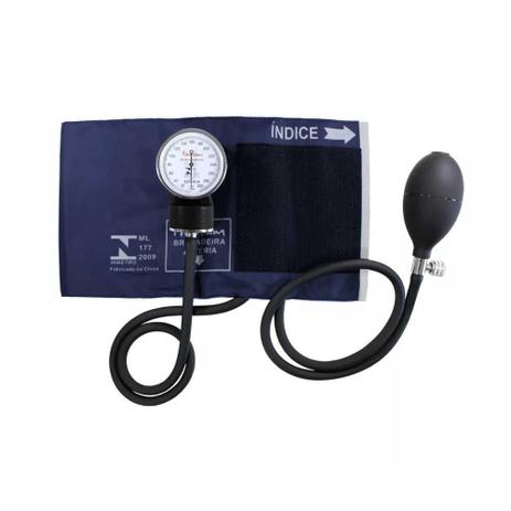 Aparelho de Pressão Esfigmomanômetro Premium Nylon e Fecho de Contato - Azul Escuro Menor preço em Aparelho de Pressão Esfigmomanômetro Premium Nylon e Fecho de Contato - Azul Escuro