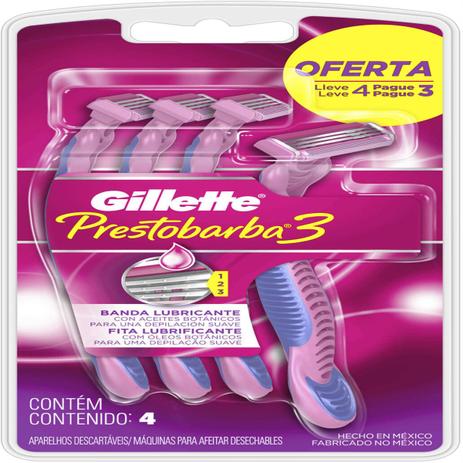 Aparelho depilatório gillette prestobarba c/4 prestobarba3 - Sem marca Menor preço em Aparelho depilatório gillette prestobarba c/4 prestobarba3 - Sem marca