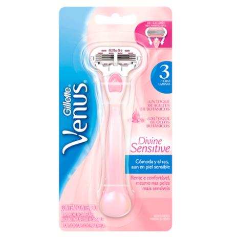 Aparelho depilatório gillette venus 3 c/1 feminino divine - Sem marca Menor preço em Aparelho depilatório gillette venus 3 c/1 feminino divine - Sem marca
