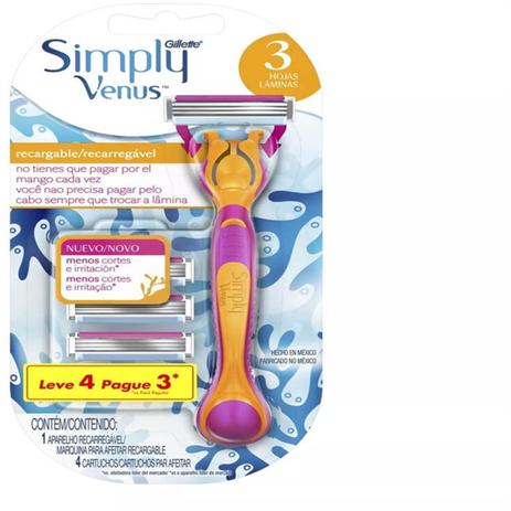 Aparelho depilatório gillette venus 3 l4p3 simply - Sem marca é boa?