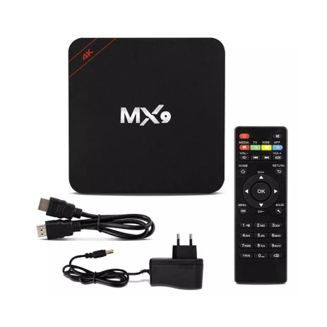 Aparelho Smart Tv Midia Streaming MX-9 4k Wi-Fi Android 8.1 - Hevc Menor preço em Aparelho Smart Tv Midia Streaming MX-9 4k Wi-Fi Android 8.1 - Hevc