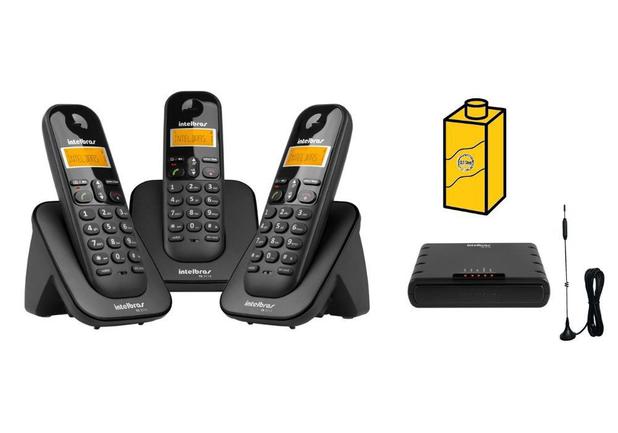 Aparelho Telefone Fixo com 2 Ramal TS 3113 entrada para chip - Intelbras Menor preço em Aparelho Telefone Fixo com 2 Ramal TS 3113 entrada para chip - Intelbras