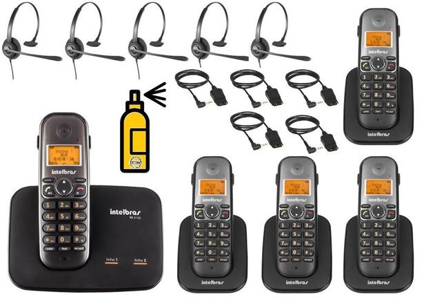 Aparelho Telefone Fixo S/ Fio Bina 4 Ramal Headset Intelbras Menor preço em Aparelho Telefone Fixo S/ Fio Bina 4 Ramal Headset Intelbras
