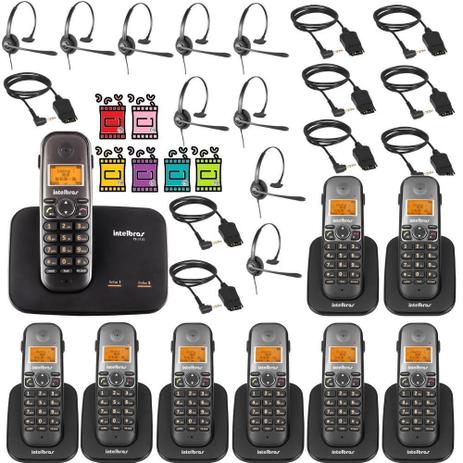 Aparelho Telefone Fixo S/ Fio Bina 8 Ramal Headset Intelbras Menor preço em Aparelho Telefone Fixo S/ Fio Bina 8 Ramal Headset Intelbras