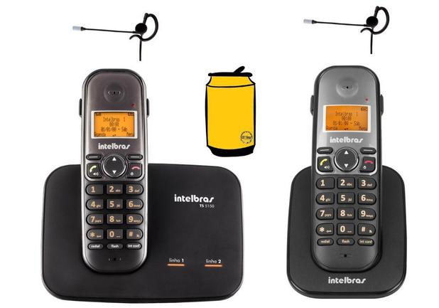 Aparelho Telefone Fixo sem fio 2 Linhas Ramal Bina Headset - Intelbras Menor preço em Aparelho Telefone Fixo sem fio 2 Linhas Ramal Bina Headset - Intelbras