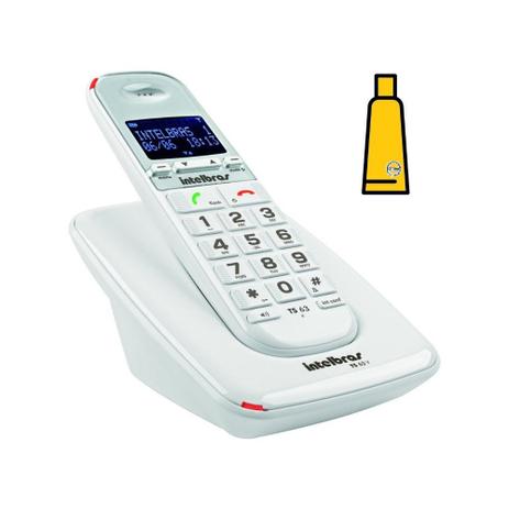 Aparelho Telefone Fixo sem fio Bina TS 63V Intelbras Branco Menor preço em Aparelho Telefone Fixo sem fio Bina TS 63V Intelbras Branco
