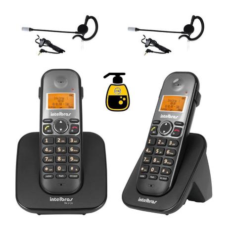 Aparelho Telefone Fixo sem fio TS 5120 + Ramal Bina Headset - Intelbras Menor preço em Aparelho Telefone Fixo sem fio TS 5120 + Ramal Bina Headset - Intelbras