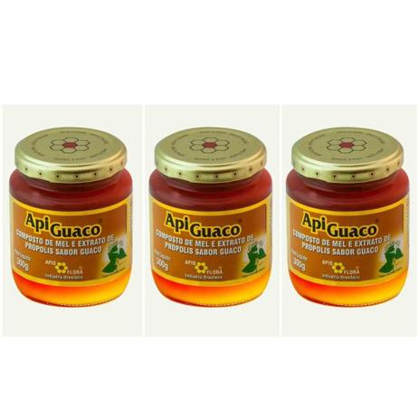 Apis Flora Mel C/ Própolis Guaco 300g (Kit C/03) Menor preço em Apis Flora Mel C/ Própolis Guaco 300g (Kit C/03)