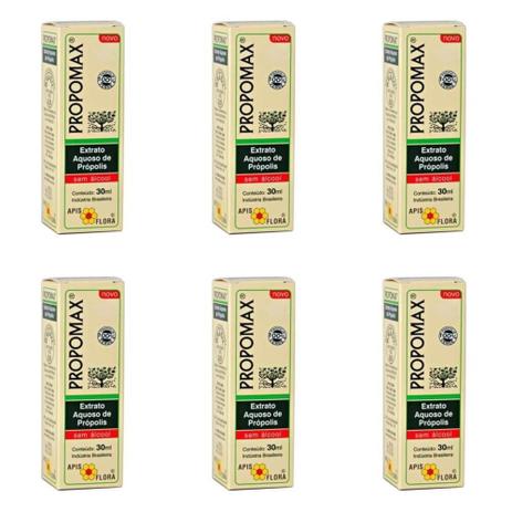 Apis Flora Propomax Própolis Líquido S/ Álcool 30ml (Kit C/06) Menor preço em Apis Flora Propomax Própolis Líquido S/ Álcool 30ml (Kit C/06)