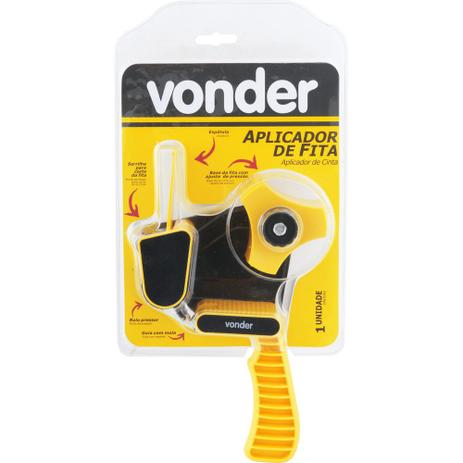 Aplicador de fitas 50mm corpo metálico com cabo - Vonder Menor preço em Aplicador de fitas 50mm corpo metálico com cabo - Vonder