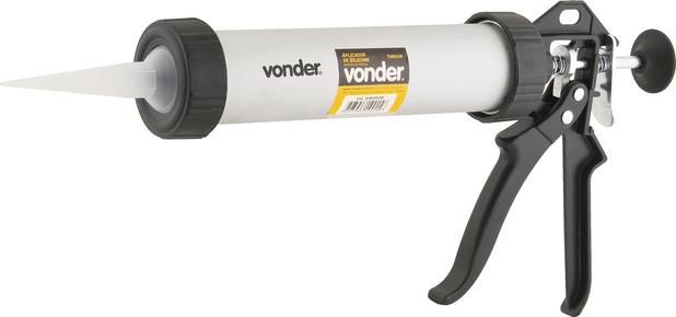 Aplicador para silicone tubular 600ml alumínio - Vonder Menor preço em Aplicador para silicone tubular 600ml alumínio - Vonder
