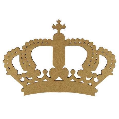 Aplique Coroa Imperial em MDF 15x10,2cm - Palácio da Arte Menor preço em Aplique Coroa Imperial em MDF 15x10,2cm - Palácio da Arte
