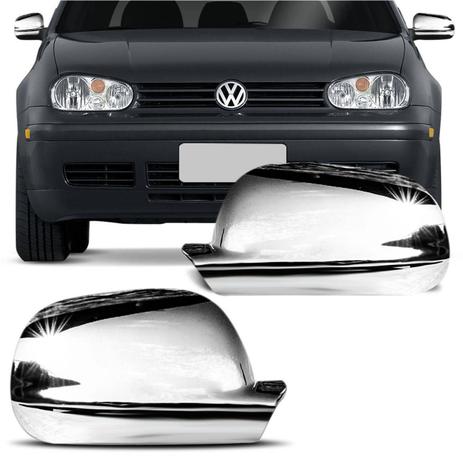 Aplique Cromado Capa Retrovisor Gol G3 G4 00 a 13 Golf 99 a 07 Santana 98 a 06 Encaixe Sob Medida - Shekparts Menor preço em Aplique Cromado Capa Retrovisor Gol G3 G4 00 a 13 Golf 99 a 07 Santana 98 a 06 Encaixe Sob Medida - Shekparts