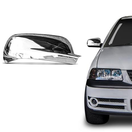 Aplique Cromado Capa Retrovisor Gol G3 G4 2000 a 2013 Santana 1998 a 2006 Encaixe Sob Medida - Serauto Menor preço em Aplique Cromado Capa Retrovisor Gol G3 G4 2000 a 2013 Santana 1998 a 2006 Encaixe Sob Medida - Serauto
