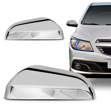 Aplique Cromado Capa Retrovisor Onix 2013 a 2019 Fácil Aplicação com Dupla Face Acabamento Perfeito - Shekparts Menor preço em Aplique Cromado Capa Retrovisor Onix 2013 a 2019 Fácil Aplicação com Dupla Face Acabamento Perfeito - Shekparts