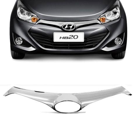 Aplique Cromado da Grade Frontal Hyundai Hb20 2013 a 2015 - Shekparts Menor preço em Aplique Cromado da Grade Frontal Hyundai Hb20 2013 a 2015 - Shekparts