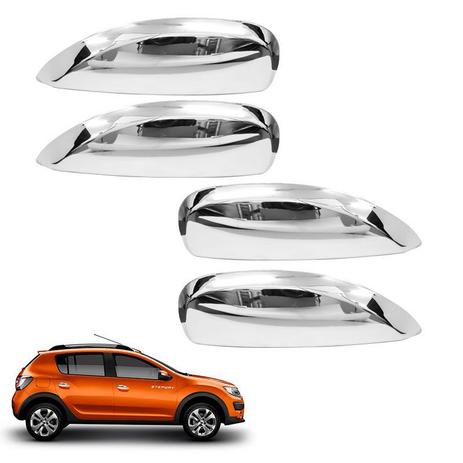 Aplique Cromado de Maçaneta Logan e Sandero 2015 a 2019 - Shekparts Menor preço em Aplique Cromado de Maçaneta Logan e Sandero 2015 a 2019 - Shekparts
