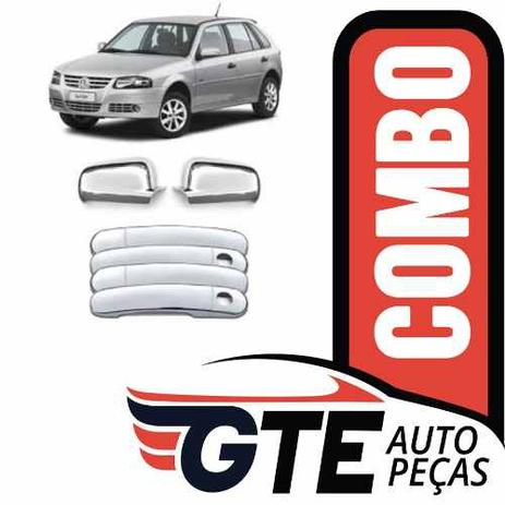Aplique Cromado Maçaneta E Retrovisor Gol 99/07g3/g4 - New kar Menor preço em Aplique Cromado Maçaneta E Retrovisor Gol 99/07g3/g4 - New kar