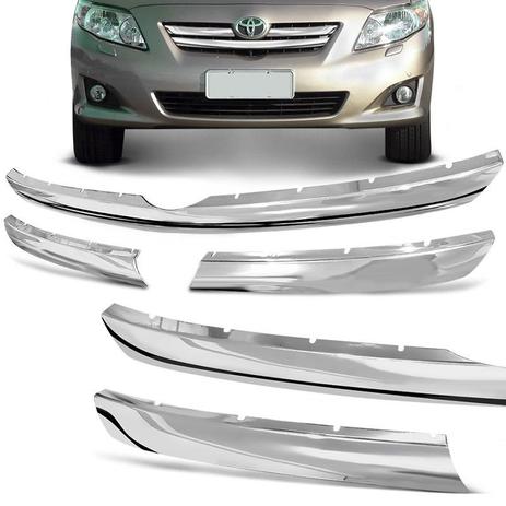Menor preço em Aplique da Grade Frontal Toyota Corolla 2008 a 2011 Cromado - Shekparts