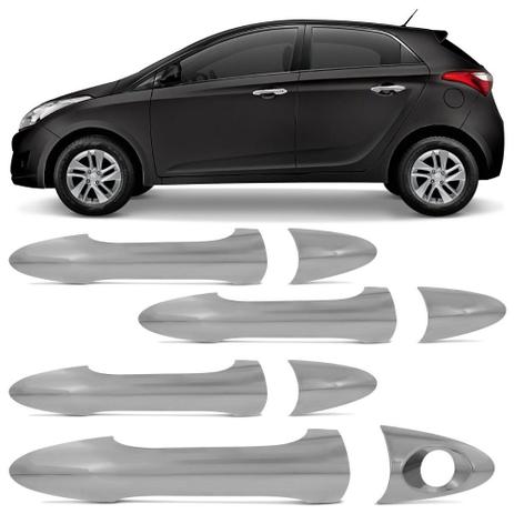 Aplique de maçaneta capa cromada hb20 hb20s hb20x 4 portas - Hyundai Menor preço em Aplique de maçaneta capa cromada hb20 hb20s hb20x 4 portas - Hyundai
