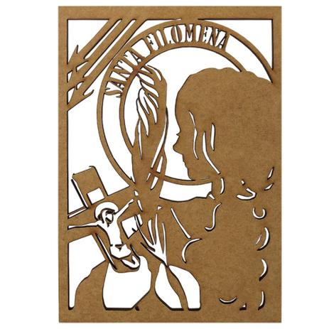 Aplique em MDF 15x10cm Santa Filomena - Palácio da Arte Menor preço em Aplique em MDF 15x10cm Santa Filomena - Palácio da Arte