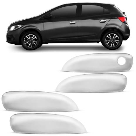 Aplique Maçaneta Cromada Onix 2013 A 2017 Kit Capa - Shekparts Menor preço em Aplique Maçaneta Cromada Onix 2013 A 2017 Kit Capa - Shekparts