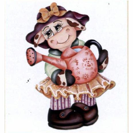 Aplique MDF Decoupage Litocart LMAM-044 em Papel e MDF 7x7cm Vaquinha com Regador Menor preço em Aplique MDF Decoupage Litocart LMAM-044 em Papel e MDF 7x7cm Vaquinha com Regador