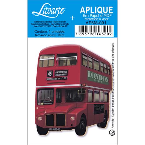 Aplique MDF e Papel Litoarte 8 cm - Modelo APM8- 091 Ônibus Menor preço em Aplique MDF e Papel Litoarte 8 cm - Modelo APM8- 091 Ônibus