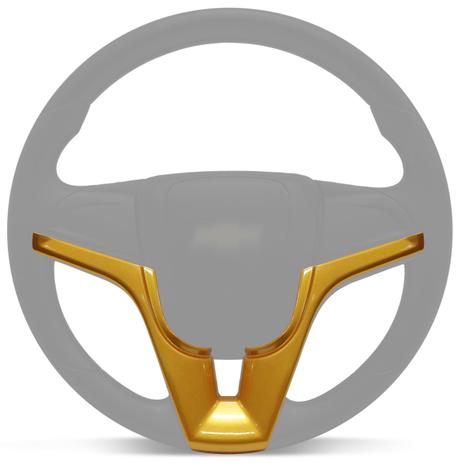 Aplique Moldura Volante Modelo Cruze Onix Dourado - Cvd Menor preço em Aplique Moldura Volante Modelo Cruze Onix Dourado - Cvd