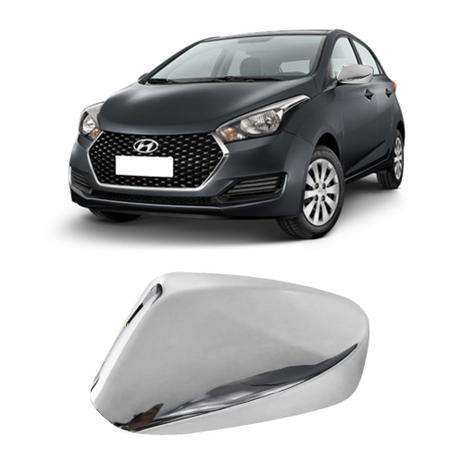 Aplique retrovisor cromado s/ pisca lado esquerdo hyundai hb20 - SHEKPARTS Menor preço em Aplique retrovisor cromado s/ pisca lado esquerdo hyundai hb20 - SHEKPARTS