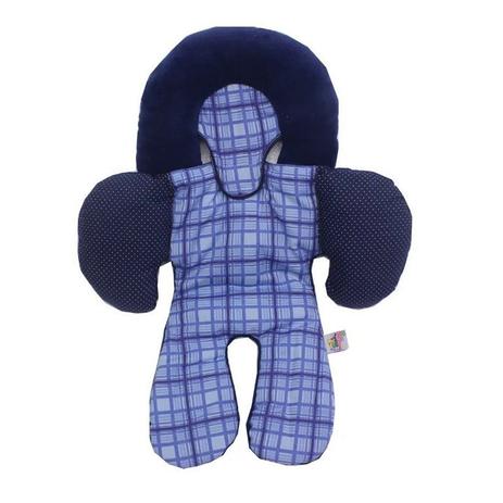 Apoio De Corpo Reversível para Bebê Conforto Xadrez Azul - I9 baby é boa?