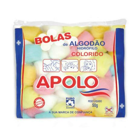 Apolo Algodão Bolinha Colorido 50g Menor preço em Apolo Algodão Bolinha Colorido 50g