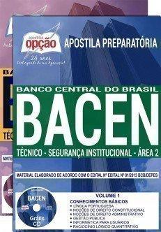 Apostila Banco Central Do Brasil (bacen) - Técnico - Segurança Institucional - Área 2 - Editora Opção Menor preço em Apostila Banco Central Do Brasil (bacen) - Técnico - Segurança Institucional - Área 2 - Editora Opção