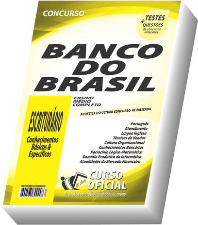 Escriturário Banco Do Brasil / Concurso Banco Do Brasil 2020 Edital Com 120 Vagas Deve Sair Este Ano - Apostila específica do concurso público para escriturário do banco do brasil 2008.