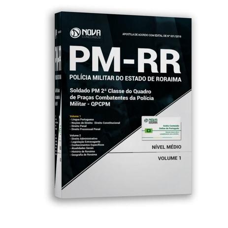 Apostila Impressa Concurso Soldado 2ª Classe PM RR 2018 - Editora nova oficial Menor preço em Apostila Impressa Concurso Soldado 2ª Classe PM RR 2018 - Editora nova oficial