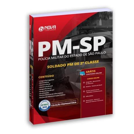 Apostila Impressa Concurso Soldado PM 2ª Classe SP 2019 - Editora nova oficial Menor preço em Apostila Impressa Concurso Soldado PM 2ª Classe SP 2019 - Editora nova oficial
