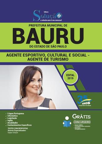 Apostila Prefeitura De Bauru - Sp - 2019 Agente De Turismo - Editora solução Menor preço em Apostila Prefeitura De Bauru - Sp - 2019 Agente De Turismo - Editora solução