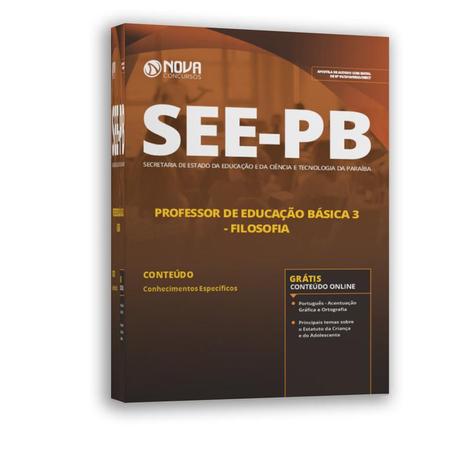 Apostila See Pb 2019 Professor Educação Básica 3 - Filosofia - Editora nova oficial Menor preço em Apostila See Pb 2019 Professor Educação Básica 3 - Filosofia - Editora nova oficial